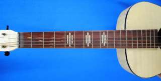 H929 Vtg Tiger Stripe Blond Ivory Whitewash Stella Harmony Acoustic 