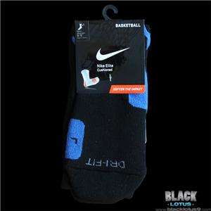   RARE Nike Elite Basketball Crew Socks Black/Royal Blue Large Platinum