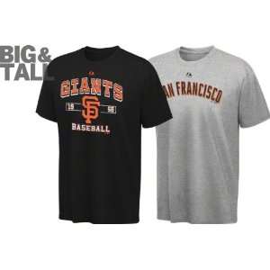  San Francisco Giants Big & Tall Black/Grey 2 T Shirt Combo 