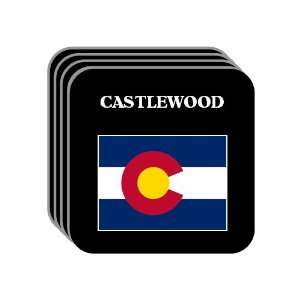  US State Flag   CASTLEWOOD, Colorado (CO) Set of 4 Mini 