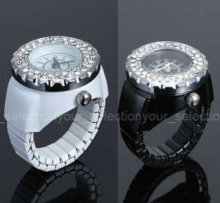   Mini Ring Watch Crystal Ladies Womens Girls Fashion Ring Watch  