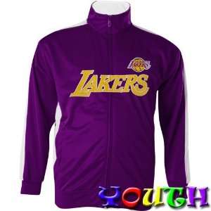  Lakers Hardwood Classic Youth Track Jacket (Purple)