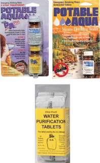 Military Army Type Emergency WATER PURIFIER TABLETS  