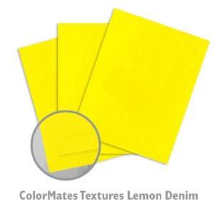  ColorMates Textures Lemon Denim Cardstock   25/Package 