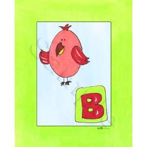 B Is For Bird Ready to Hang 16 X 20 Canvas Giclee By 