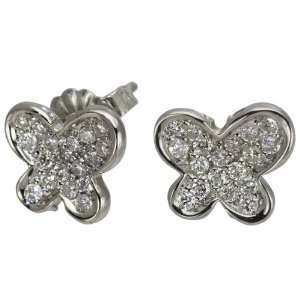  Pave Set Diamond Butterfly Earrings DaCarli Jewelry