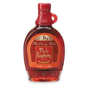 Whole Raspberry Syrup, Contains Sugar, 12 oz by Blackberry Patch 