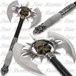 Executioner Double Blade Skull Crushing Axe of the Undead with Spikes 