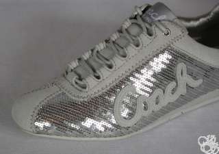 COACH Hope Casual / Dress Silver Sequins Womens Sneakers Shoes New 