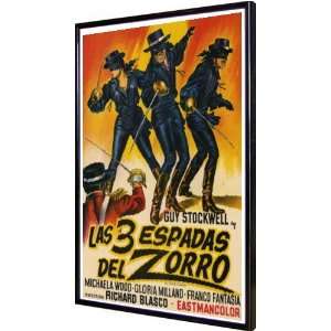  Three Swords of Zorro, The 11x17 Framed Poster