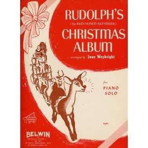  Rudolphs Christmas Album for Piano Solo Arranged by June 