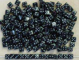 Bulk 50 Grams 6mm Black Acrylic Game Dice Beads  