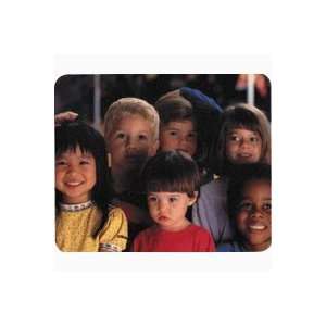 Brown Mouse Pad with Children Graphic 220 x 180 x 3mm  