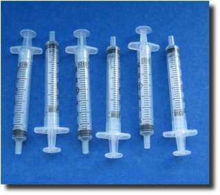 Syringes with Luer Slip   3ml   For Measuring  