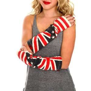  Tripp Flag Washed Arm Warmers Union Jack & Stars Red White 