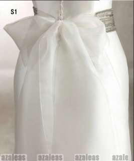 Styles Custom Adjustable Rhinestone Crystal Bridal Belt/Sash Dresses 