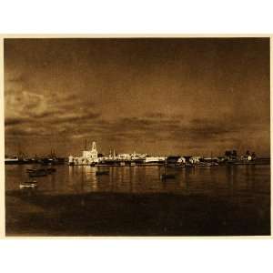  1925 Harbor Veracruz Mexico Hugo Brehme Photogravure 