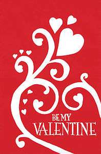 9964FL   Large Flag   Be My Valentine applique for Valentines Day 