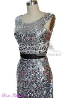 Elegant Sequins Evening Formal Gown Prom Party Dress  