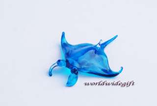 Blue Octopus Hand Blown Art Glass Figurine Crystal  