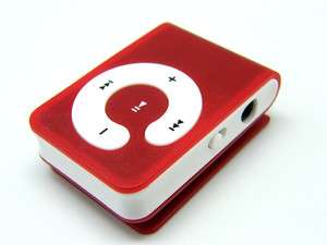 Clip  Player Support up to 32GB Micro SD/TF Card red  