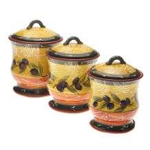 Certified International French Olives Canister Set (Pack of 3 