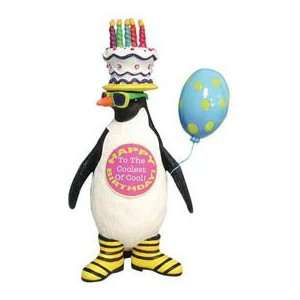 Birthday Cake & Balloon Celebration Cool Penguin 