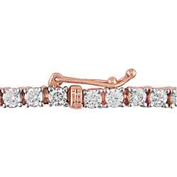 18k Pink Gold 5ct TDW Diamond Tennis Bracelet (G H, SI)   
