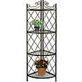 Glass 3 tier Silver Plant Stand  
