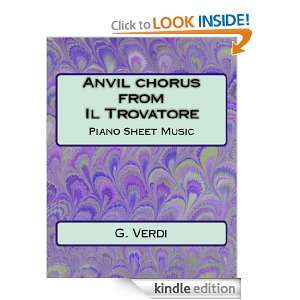 Anvil Chorus from Il Trovatore Sheet Music G Verdi  
