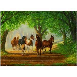 New Outset Media Games Country Lane Horses Puzzle 1000 Pc Finest Inks 