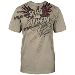  Speed & Strength Speed and Strength T Shirt , Color Sand 