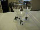 Wine Glasses   Metal African Charm on the Stem of The Glass   FREE 
