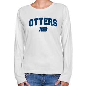 NCAA Cal State Monterey Bay Otters Ladies White Logo Arch Long Sleeve 