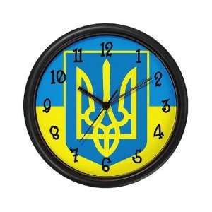  Ukraine Flag Flag Wall Clock by  