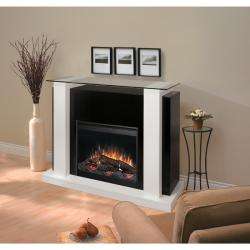 Dimplex Electric Flame Fireplace with Bold Design and Tempered Glass 