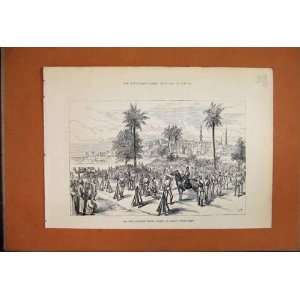  1884 Regiment Royal Sussex Assiout Upper Egypt Print