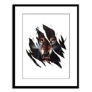 Large Framed Print Wolf Rip Out 