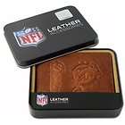   Dolphins NFL Leather Embossed Billfold / Wallet With Tin Christmas