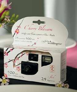 12 Cherry Blossom Design Disposable Wedding Cameras  