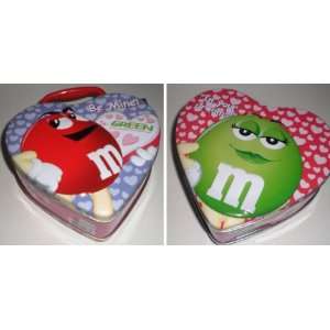   2001 Heart Shaped Valentine Tin Lunch Box Container 