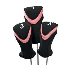  Womens Tech Headcover 3 Pack( COLOR Black/Pink, SIZEN/A 