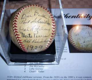 1939 New York Yankees Team Signed Baseball Ball PSA/DNA  
