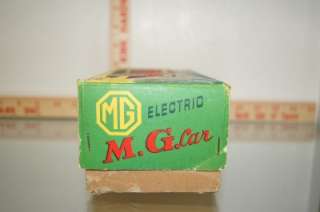   MG M.G CONVERTIBLE W BOX 8 LONG RARE TIN BATTERY OPERATED CAR  