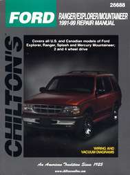 Chiltons Ford Ranger/Explorer/Mountaineer 1991 99 Repair Manual 