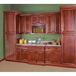 Cherry Stain/Chocolate Glaze Wall Blind Corner Kitchen Cabinet (30x24 