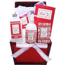Red Holiday Spa Gift Basket  