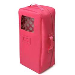 Badger Basket Dark Pink Doll Travel Case  