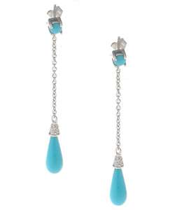 Sterling Silver Turquoise Drop Earrings  