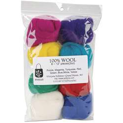 Wistyria Editions Assorted Wool Roving (Pack of 8)  